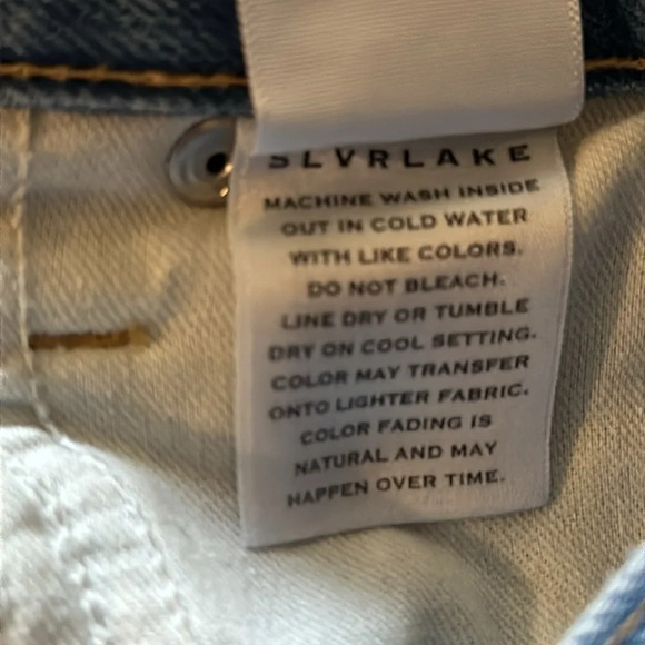 SLVRLAKE 26 denim jeans 13 1/5” waist 11” rise 29” inseam great pre owned cond - Picture 5 of 7